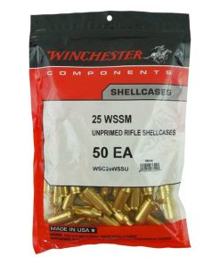 WINCHESTER .25 WINCHESTER SUPER SHORT MAGNUM 50 BRASS CASES - WSC25WSSU